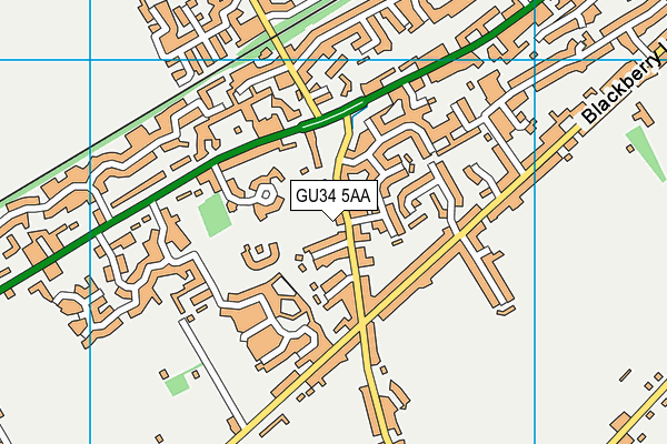 GU34 5AA map - OS VectorMap District (Ordnance Survey)