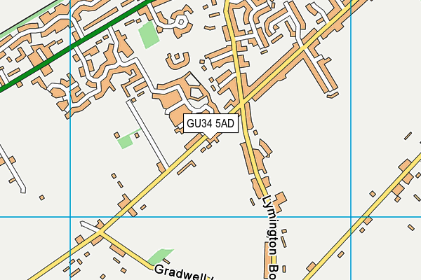 GU34 5AD map - OS VectorMap District (Ordnance Survey)