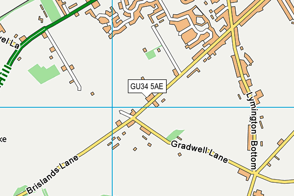 GU34 5AE map - OS VectorMap District (Ordnance Survey)