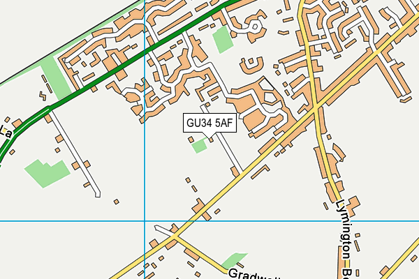 GU34 5AF map - OS VectorMap District (Ordnance Survey)