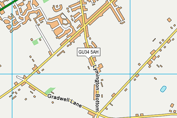 GU34 5AH map - OS VectorMap District (Ordnance Survey)