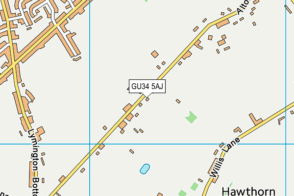 GU34 5AJ map - OS VectorMap District (Ordnance Survey)