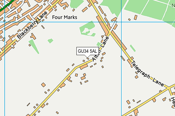 GU34 5AL map - OS VectorMap District (Ordnance Survey)