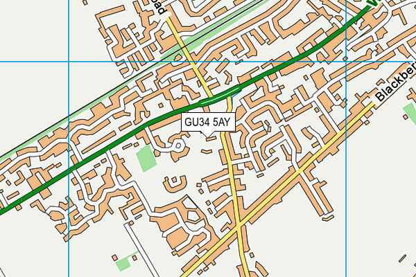 GU34 5AY map - OS VectorMap District (Ordnance Survey)