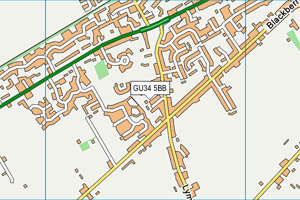 GU34 5BB map - OS VectorMap District (Ordnance Survey)