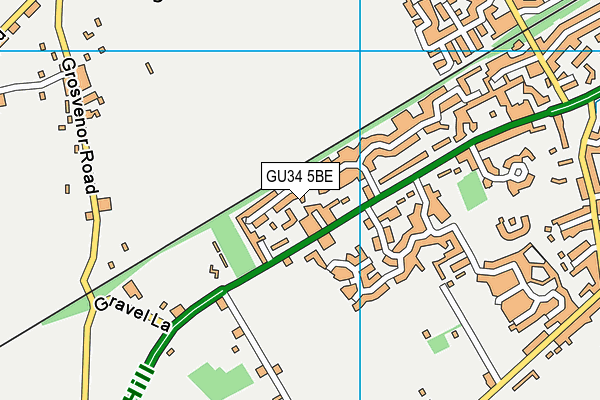 GU34 5BE map - OS VectorMap District (Ordnance Survey)