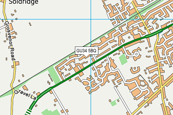 GU34 5BQ map - OS VectorMap District (Ordnance Survey)