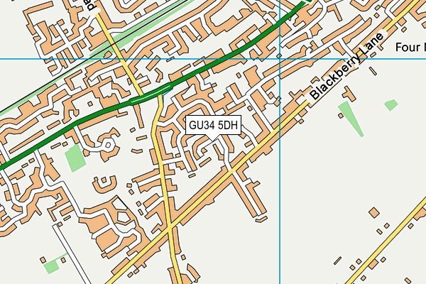 GU34 5DH map - OS VectorMap District (Ordnance Survey)