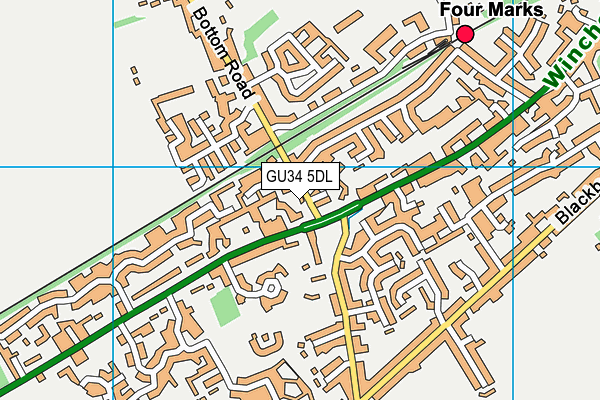 GU34 5DL map - OS VectorMap District (Ordnance Survey)