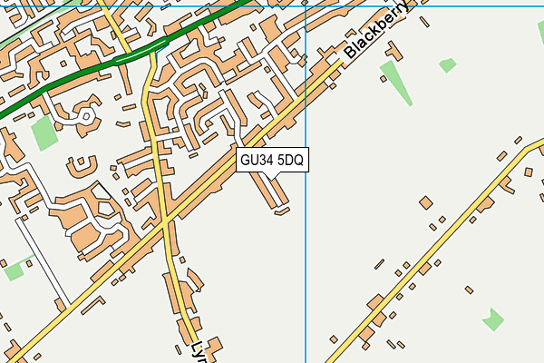 GU34 5DQ map - OS VectorMap District (Ordnance Survey)