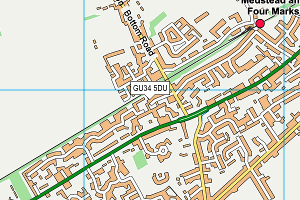 GU34 5DU map - OS VectorMap District (Ordnance Survey)