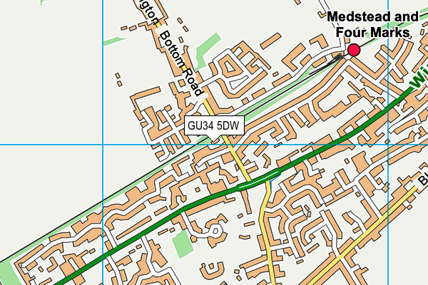 GU34 5DW map - OS VectorMap District (Ordnance Survey)