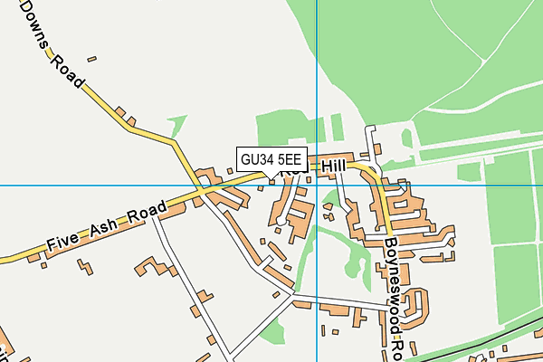 GU34 5EE map - OS VectorMap District (Ordnance Survey)