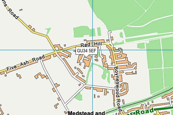 Map of WOODFIELD (MEDSTEAD) MANAGEMENT COMPANY LIMITED at district scale