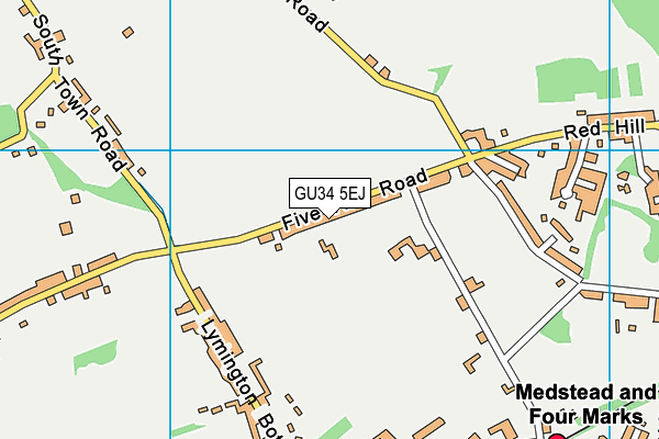 GU34 5EJ map - OS VectorMap District (Ordnance Survey)