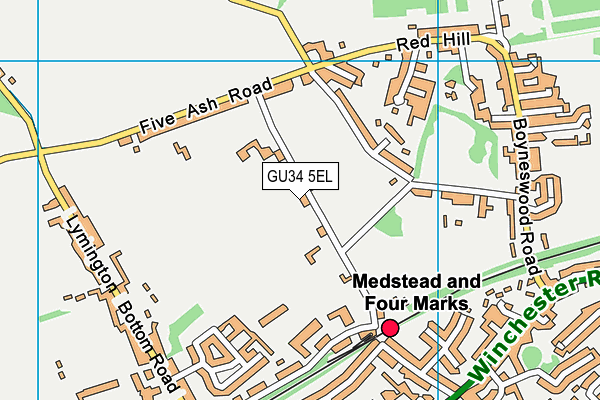 GU34 5EL map - OS VectorMap District (Ordnance Survey)