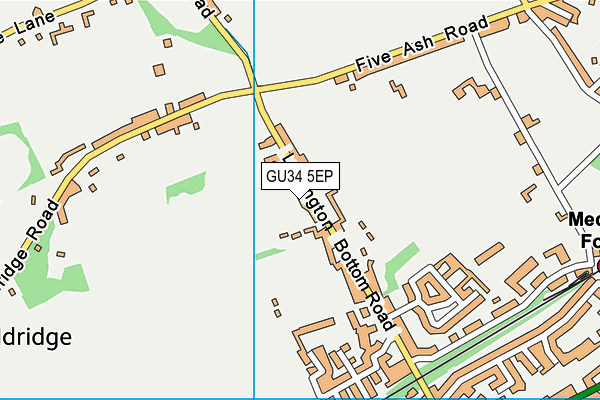GU34 5EP map - OS VectorMap District (Ordnance Survey)