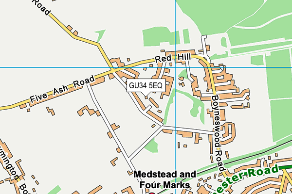 GU34 5EQ map - OS VectorMap District (Ordnance Survey)