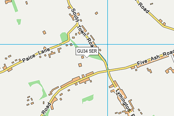 GU34 5ER map - OS VectorMap District (Ordnance Survey)