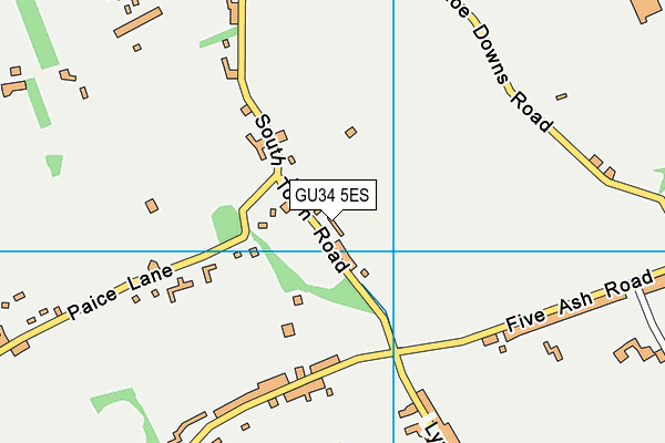 GU34 5ES map - OS VectorMap District (Ordnance Survey)