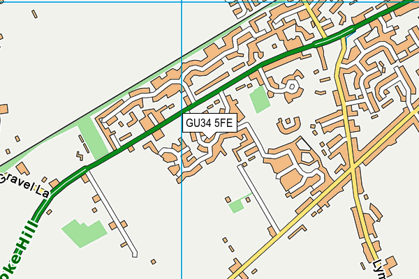 GU34 5FE map - OS VectorMap District (Ordnance Survey)
