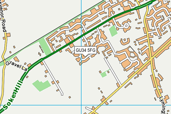 GU34 5FG map - OS VectorMap District (Ordnance Survey)