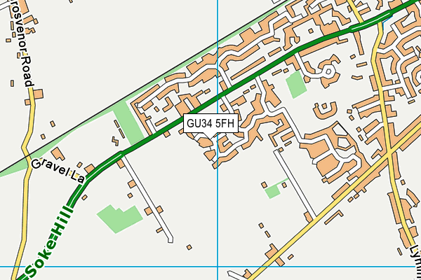 GU34 5FH map - OS VectorMap District (Ordnance Survey)