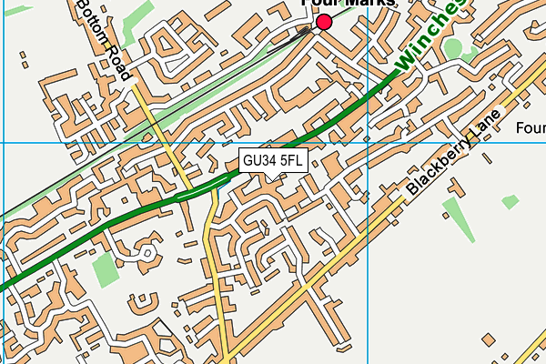 GU34 5FL map - OS VectorMap District (Ordnance Survey)