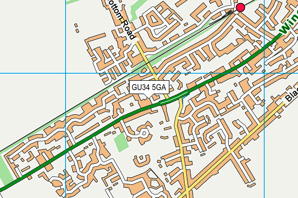 GU34 5GA map - OS VectorMap District (Ordnance Survey)