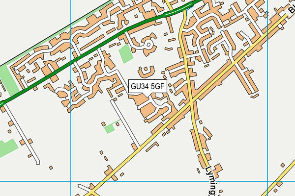 GU34 5GF map - OS VectorMap District (Ordnance Survey)