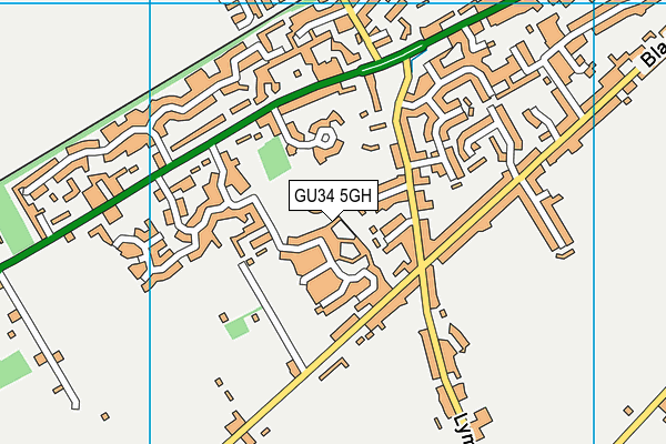 GU34 5GH map - OS VectorMap District (Ordnance Survey)