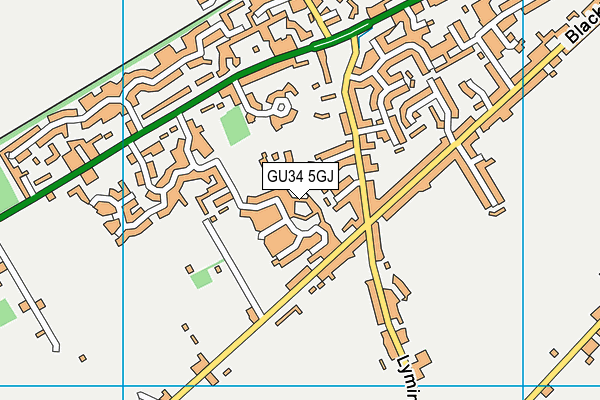 GU34 5GJ map - OS VectorMap District (Ordnance Survey)