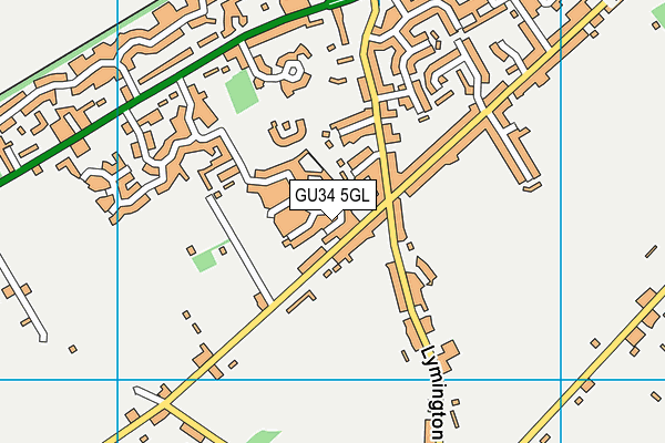 GU34 5GL map - OS VectorMap District (Ordnance Survey)