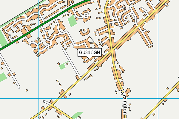 GU34 5GN map - OS VectorMap District (Ordnance Survey)