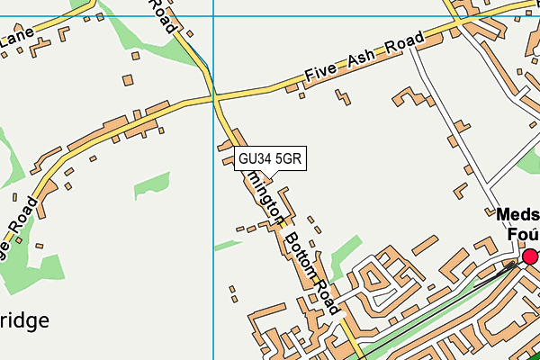 GU34 5GR map - OS VectorMap District (Ordnance Survey)