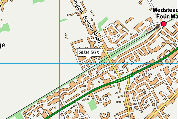 GU34 5GX map - OS VectorMap District (Ordnance Survey)