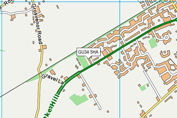 GU34 5HA map - OS VectorMap District (Ordnance Survey)