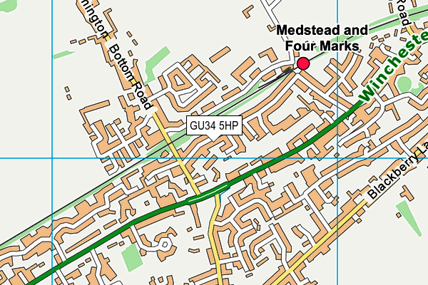 GU34 5HP map - OS VectorMap District (Ordnance Survey)