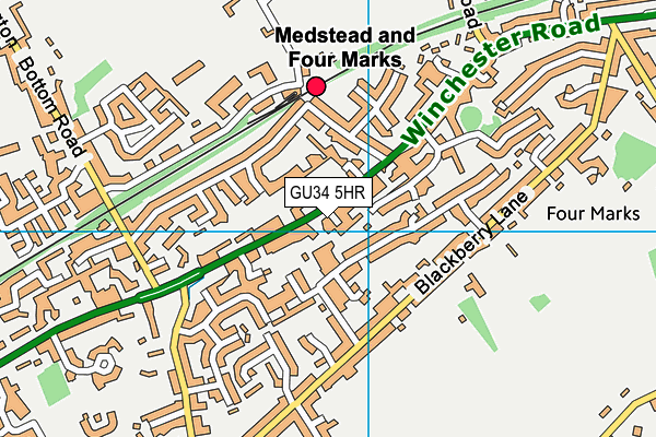 GU34 5HR map - OS VectorMap District (Ordnance Survey)