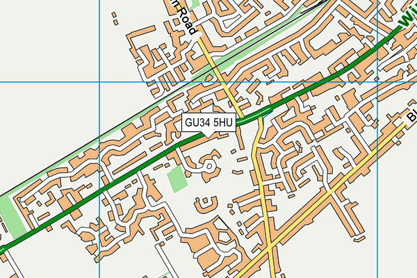 GU34 5HU map - OS VectorMap District (Ordnance Survey)