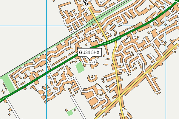 GU34 5HX map - OS VectorMap District (Ordnance Survey)