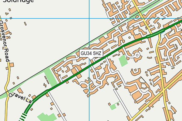 GU34 5HZ map - OS VectorMap District (Ordnance Survey)
