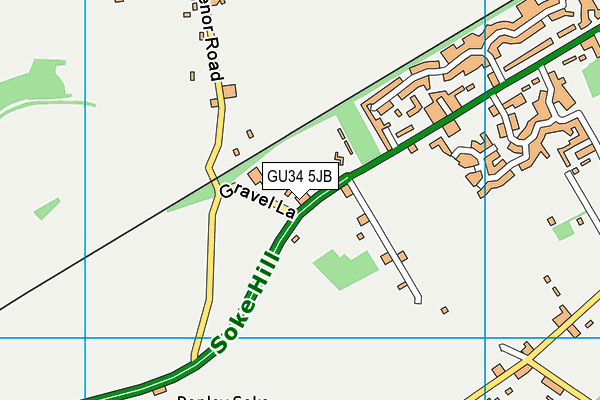 GU34 5JB map - OS VectorMap District (Ordnance Survey)