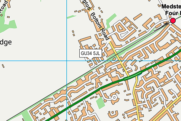 GU34 5JL map - OS VectorMap District (Ordnance Survey)