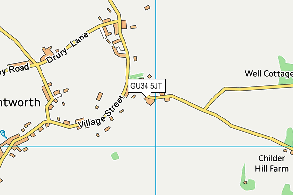 GU34 5JT map - OS VectorMap District (Ordnance Survey)