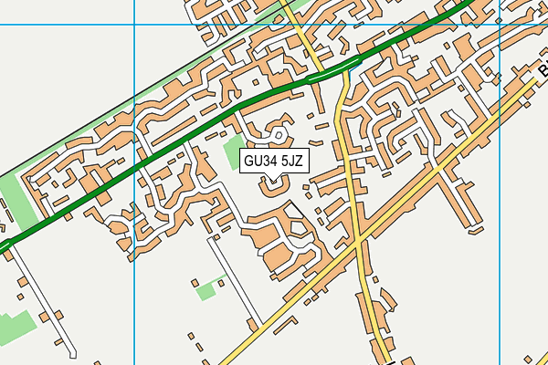 GU34 5JZ map - OS VectorMap District (Ordnance Survey)
