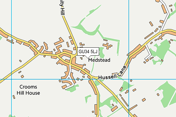 GU34 5LJ map - OS VectorMap District (Ordnance Survey)