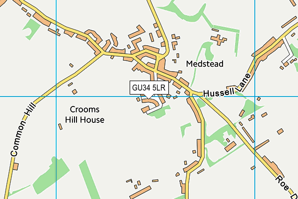 GU34 5LR map - OS VectorMap District (Ordnance Survey)