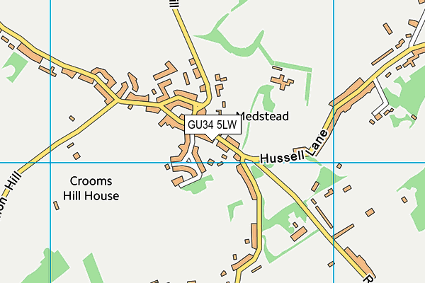 GU34 5LW map - OS VectorMap District (Ordnance Survey)
