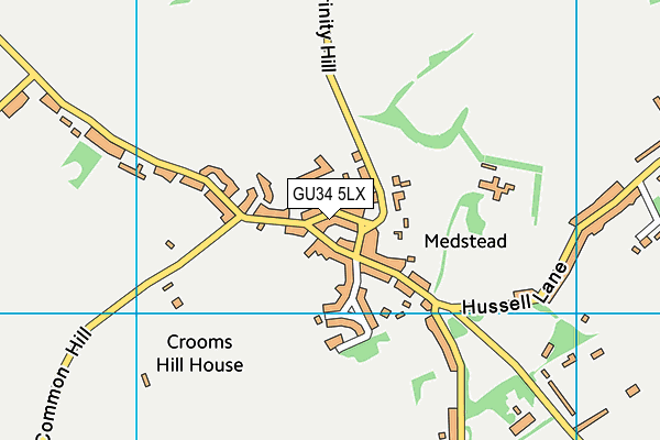 GU34 5LX map - OS VectorMap District (Ordnance Survey)